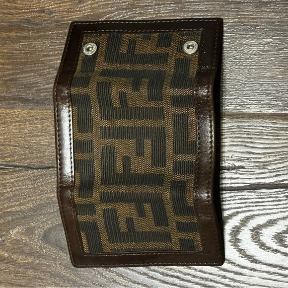 FENDI Zucca Canvas Leather 6 Key Rings Key Case Brown - Picture 7 of 8
